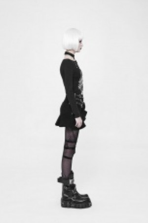  PUNK Short Skirt Punk Rave WQ-370BQF/BK -  