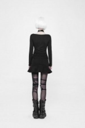  PUNK Short Skirt Punk Rave WQ-370BQF/BK -  