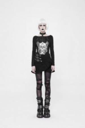  PUNK Short Skirt Punk Rave WQ-370BQF/BK -  
