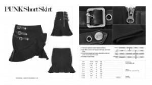  PUNK Short Skirt Punk Rave WQ-370BQF/BK -  
