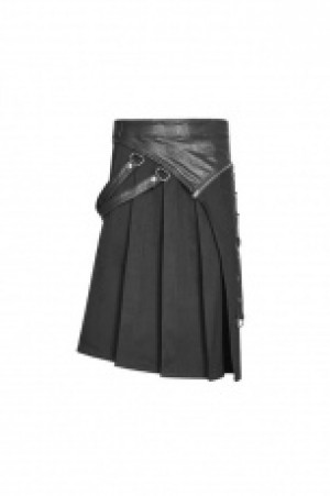  Punk Removable Half Skirt Punk Rave WQ-372BQM/BK -  