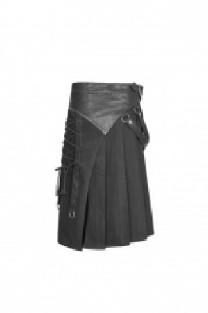  Punk Removable Half Skirt Punk Rave WQ-372BQM/BK -  