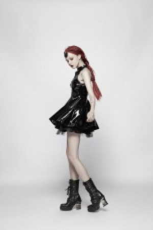  Punk Midnight Seduction Sleeveless Miniskirt Punk Rave WQ-374LQF/BK-BRI -  