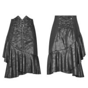  Punk High Waist Stretch Half Skirt Punk Rave WQ-379BQF/BK -  
