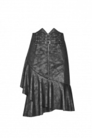  Punk High Waist Stretch Half Skirt Punk Rave WQ-379BQF/BK -  