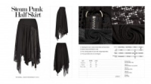  Steam Punk Half Skirt Punk Rave WQ-381BQF/BK -  