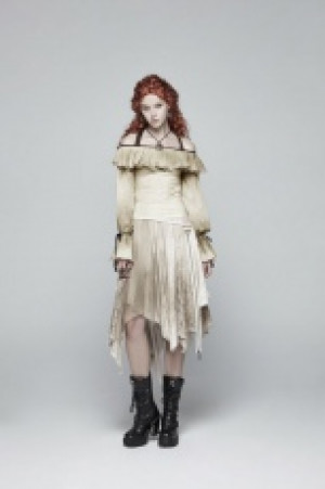  Steam Punk Half Skirt Punk Rave WQ-381BQF/WH -  