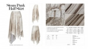  Steam Punk Half Skirt Punk Rave WQ-381BQF/WH -  