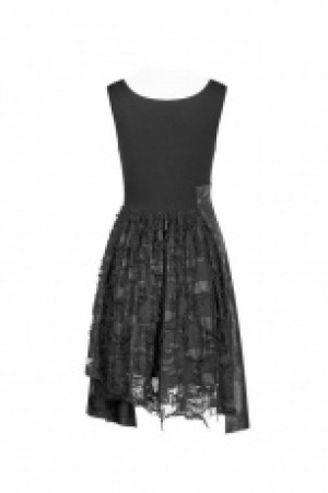  Punk Deep V Dress Punk Rave WQ-384LQF/BK -  