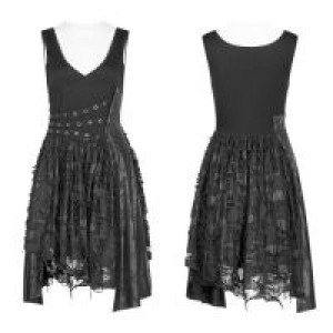  Punk Deep V Dress Punk Rave WQ-384LQF/BK -  