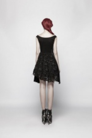  Punk Deep V Dress Punk Rave WQ-384LQF/BK -  