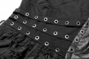  Punk Deep V Dress Punk Rave WQ-384LQF/BK -  