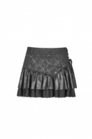  Steamy Punk Miniskirt Punk Rave WQ-385BQF/BK -  