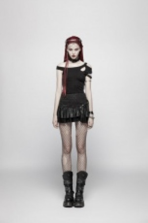  Steamy Punk Miniskirt Punk Rave WQ-385BQF/BK -  
