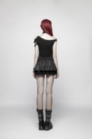  Steamy Punk Miniskirt Punk Rave WQ-385BQF/BK -  