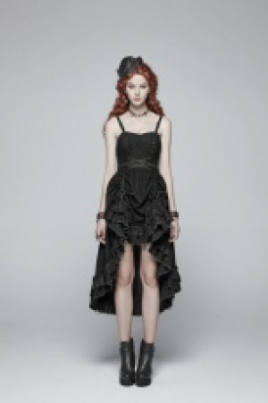  Steampunk Pleated Dress Punk Rave WQ-390LQF/BK -  