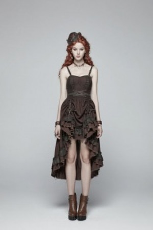  Steampunk Pleated Dress Punk Rave WQ-390LQF/CO -  