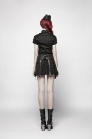  Punk Girdle Half Skirt Punk Rave WQ-392BQF/BK -  