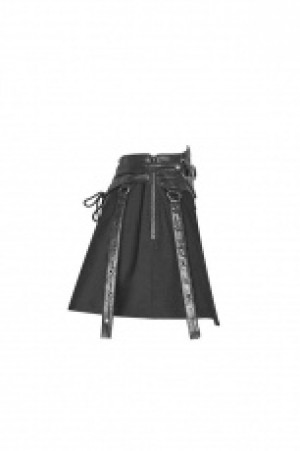  Punk Girdle Half Skirt Punk Rave WQ-392BQF/BK -  