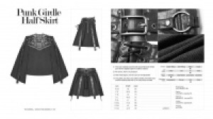  Punk Girdle Half Skirt Punk Rave WQ-392BQF/BK -  