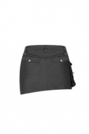  Steampunk Asymmetric Skirt Punk Rave WQ-400BQF/BK -  