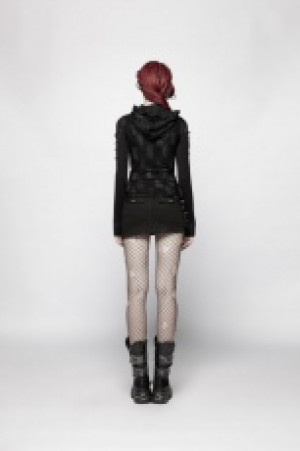  Steampunk Asymmetric Skirt Punk Rave WQ-400BQF/BK -  