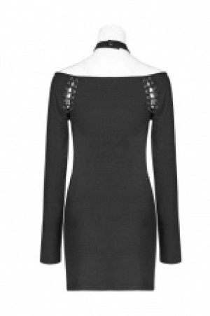  Punk Over Hip Long Sleeve Dress Punk Rave WQ-405LQF/BK -  