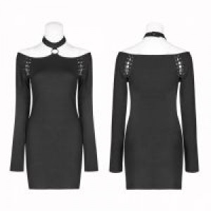  Punk Over Hip Long Sleeve Dress Punk Rave WQ-405LQF/BK -  