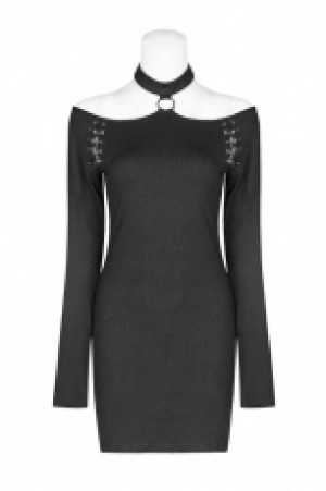  Punk Over Hip Long Sleeve Dress Punk Rave WQ-405LQF/BK -  