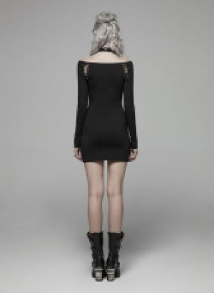 Punk Over Hip Long Sleeve Dress Punk Rave WQ-405LQF/BK -  