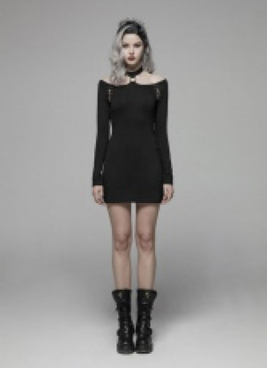  Punk Over Hip Long Sleeve Dress Punk Rave WQ-405LQF/BK -  