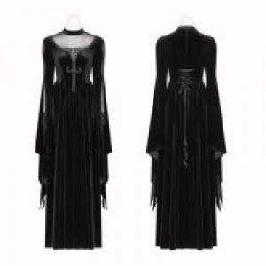  Gothic Double Layer Sleeve Dress Punk Rave WQ-406LQF/BK -  