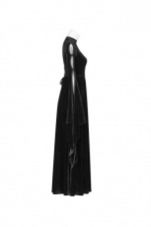  Gothic Double Layer Sleeve Dress Punk Rave WQ-406LQF/BK -  