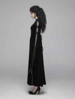 Gothic Double Layer Sleeve Dress Punk Rave WQ-406LQF/BK -  