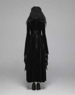  Gothic Double Layer Sleeve Dress Punk Rave WQ-406LQF/BK -  
