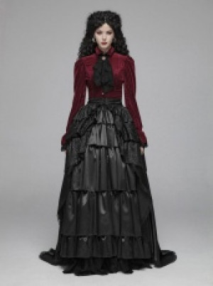  Gothic Palace Floor-length Skirt Punk Rave WQ-407BQF/BK -  