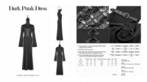  Dark Punk Dress Punk Rave WQ-409LQF/BK -  