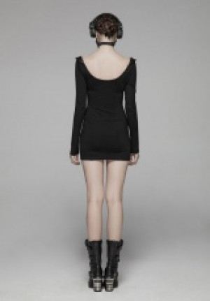  Sexy Punk Skinny Dress Punk Rave WQ-416LQF/BK -  