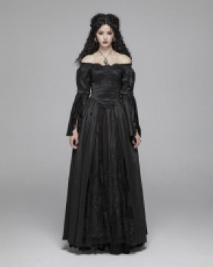  Victorian Dresses Punk Rave WQ-419LQF/BK -  