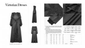  Victorian Dresses Punk Rave WQ-419LQF/BK -  