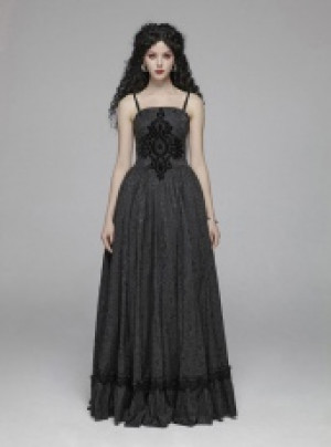  Gothic Tube Jacquard Long Skirt Punk Rave WQ-420LQF/BK -  