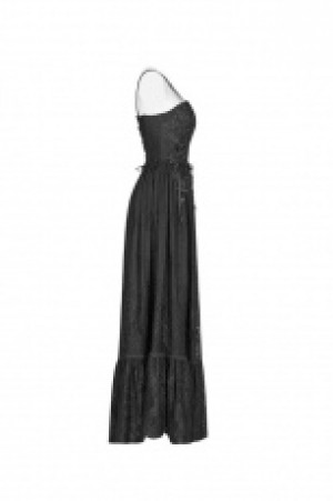 Gothic Long Lace Dress Punk Rave WQ-421LQF/BK -  