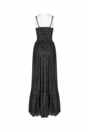  Gothic Long Lace Dress Punk Rave WQ-421LQF/BK -  