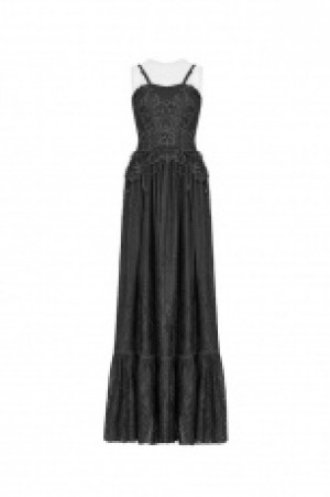  Gothic Long Lace Dress Punk Rave WQ-421LQF/BK -  