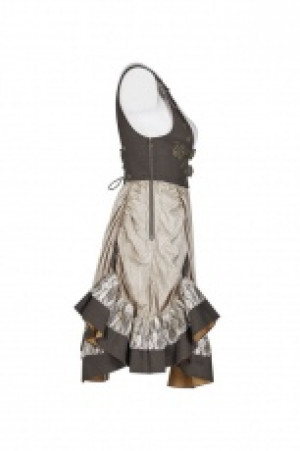  Steam Punk Lolita Dress Punk Rave WQ-424LQF/WH-CO -  