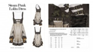  Steam Punk Lolita Dress Punk Rave WQ-424LQF/WH-CO -  
