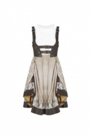  Steam Punk Lolita Dress Punk Rave WQ-424LQF/WH-CO -  