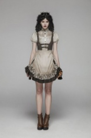  Steam Punk Lolita Dress Punk Rave WQ-424LQF/WH-CO -  