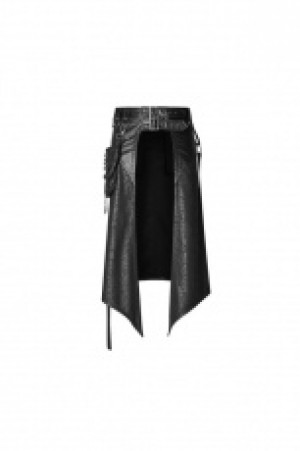 Punk Men's Half Skirt Punk Rave WQ-436BQM/BK -  