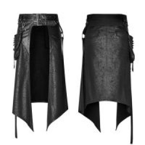  Punk Men's Half Skirt Punk Rave WQ-436BQM/BK -  